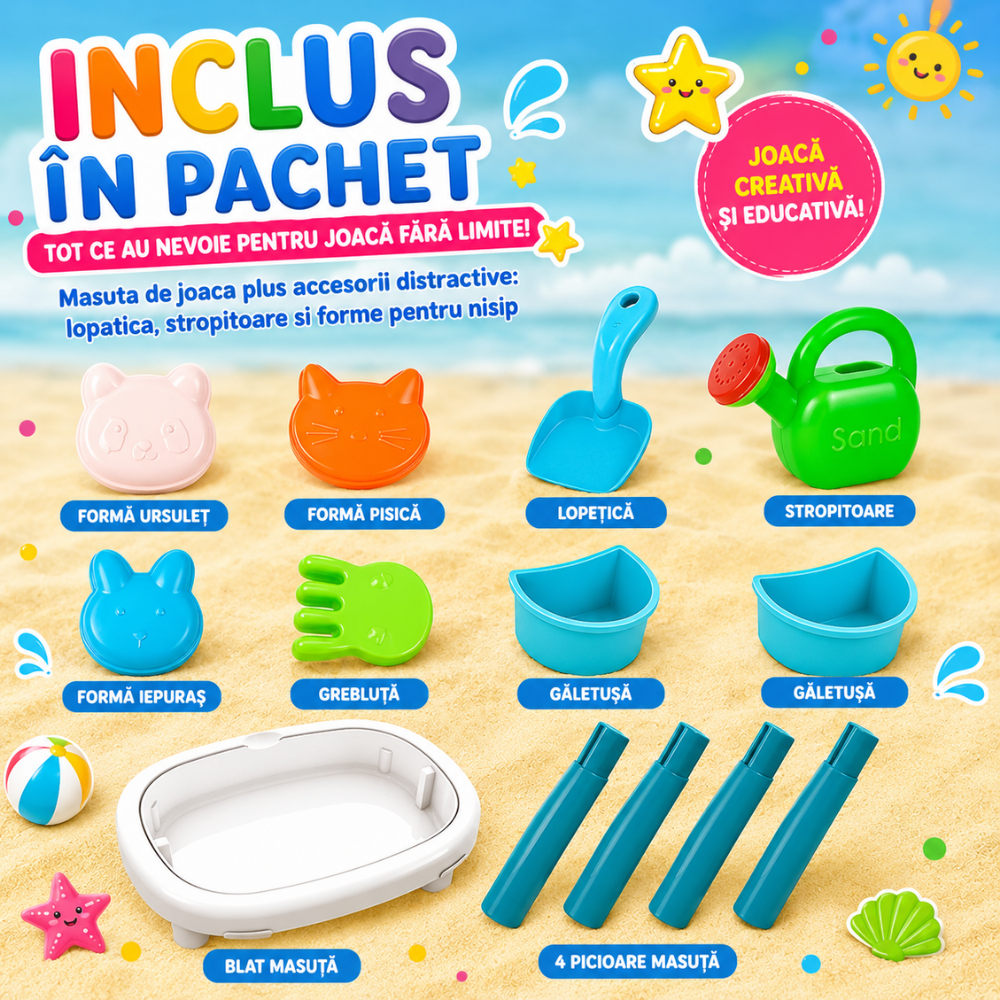 Masuta de Joaca Copii Pentru Nisip si Apa KidProtect Sandy Beach