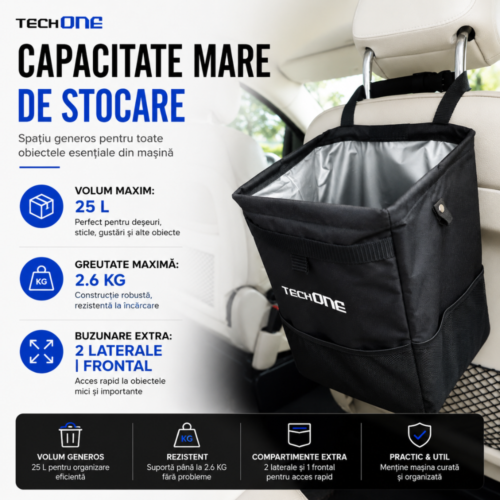 Cos de gunoi auto Techone Binie Master