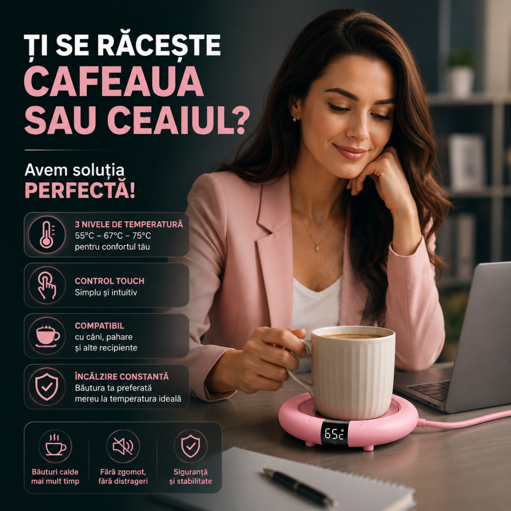 Incalzitor pentru cana, Techone CW09, Roz