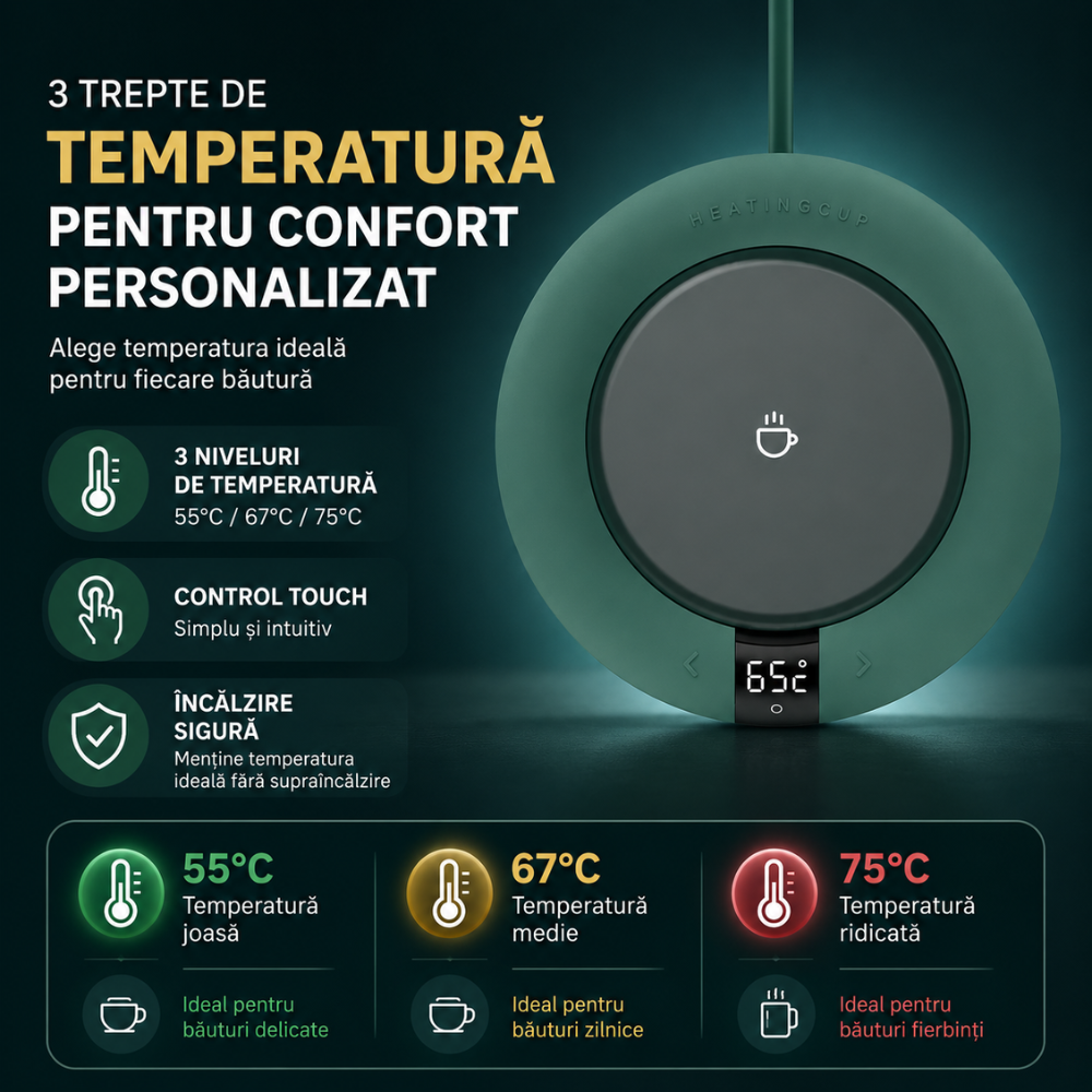 Incalzitor pentru cana, Techone CW09, Verde
