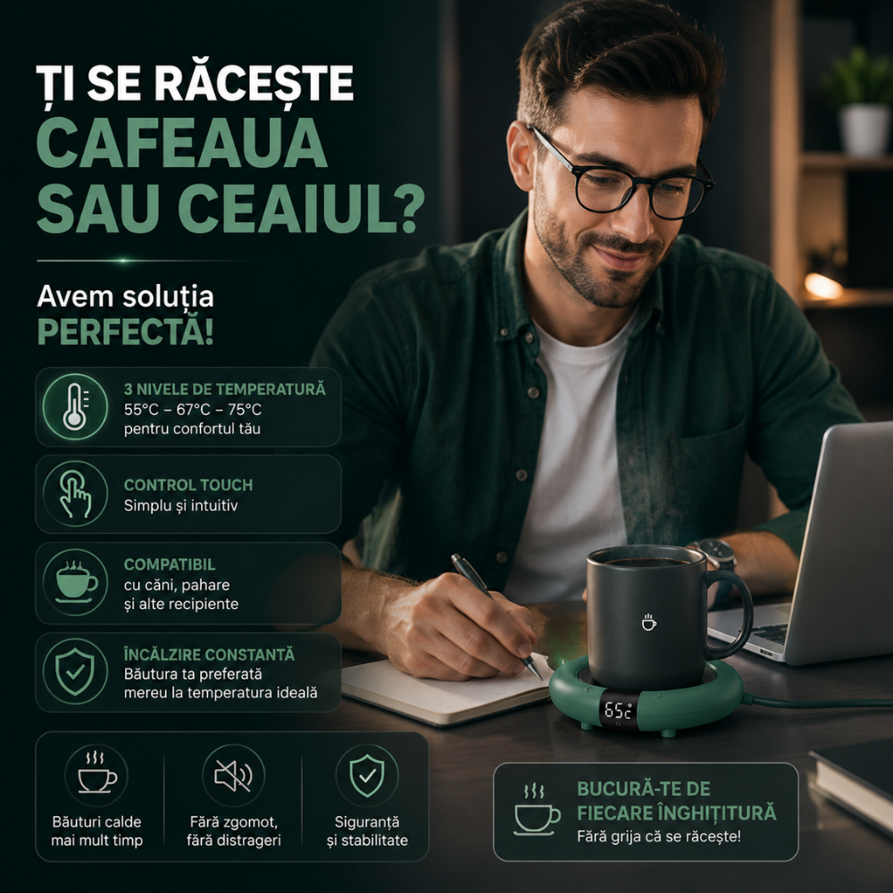 Incalzitor pentru cana, Techone CW09, Verde