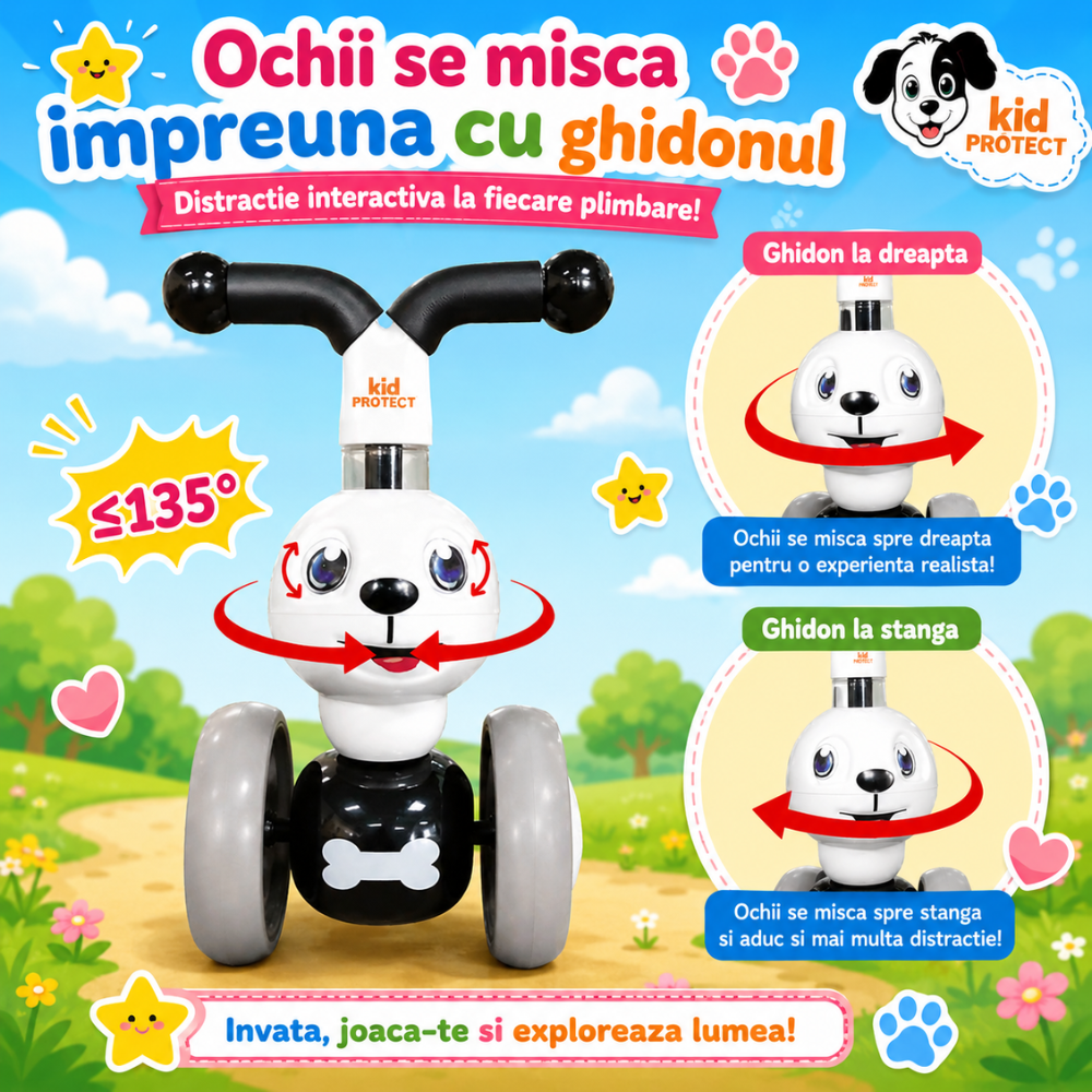 Bicicleta Fara Pedale Catelus Copii KidProtect MiniRider