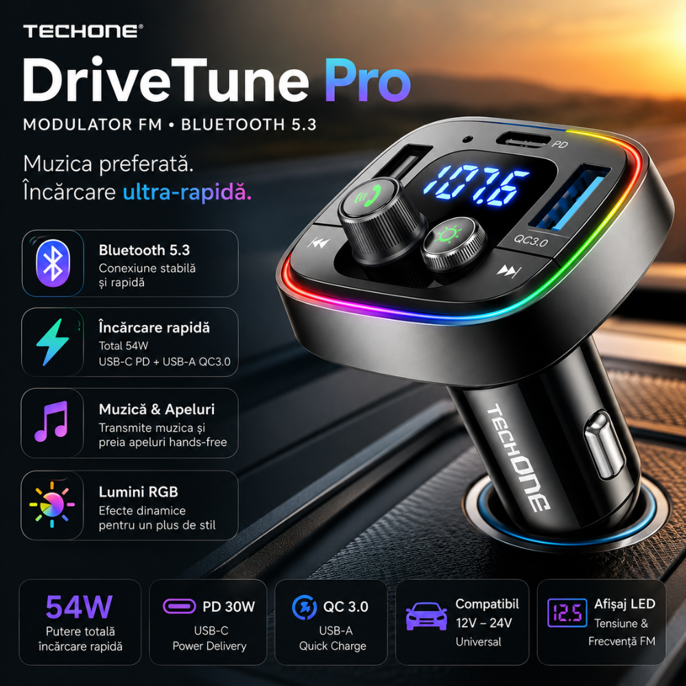 Modulator FM Auto Techone DriveTune Pro