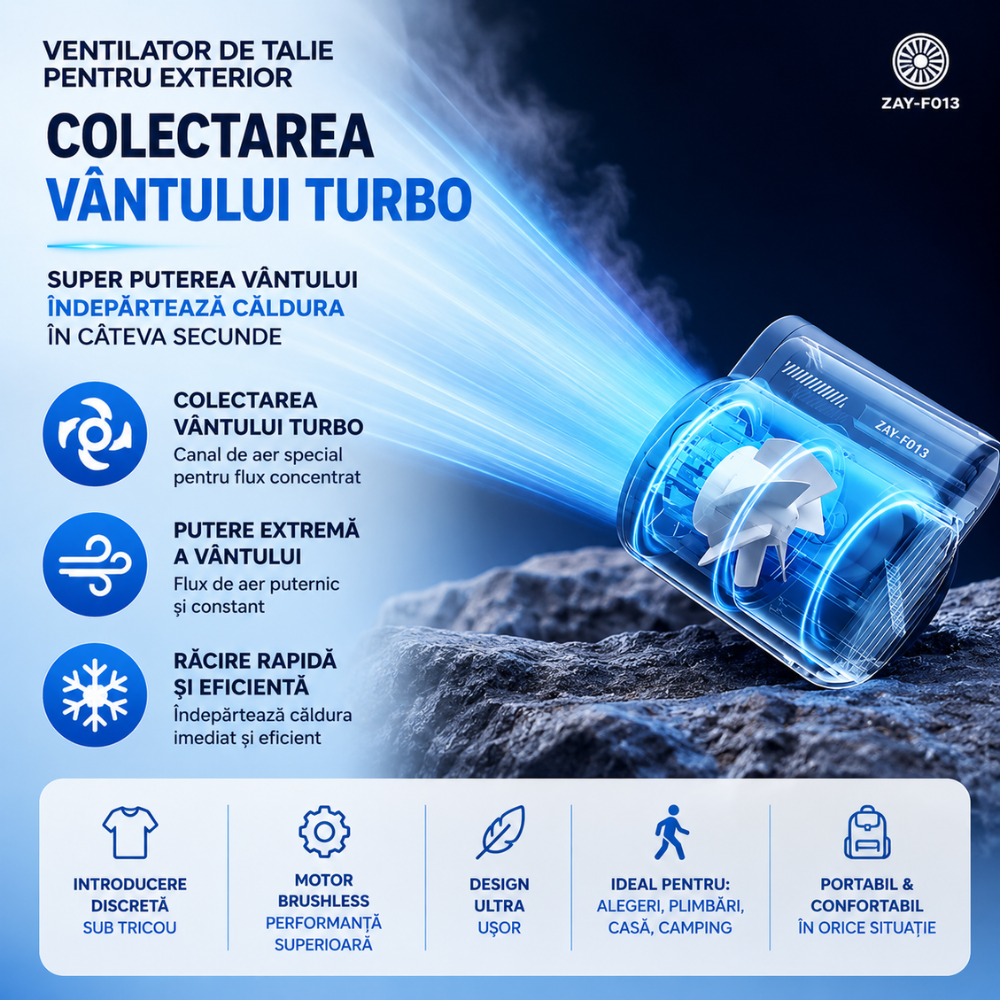 Ventilator Portabil de Centura Freezy Air WaistClip