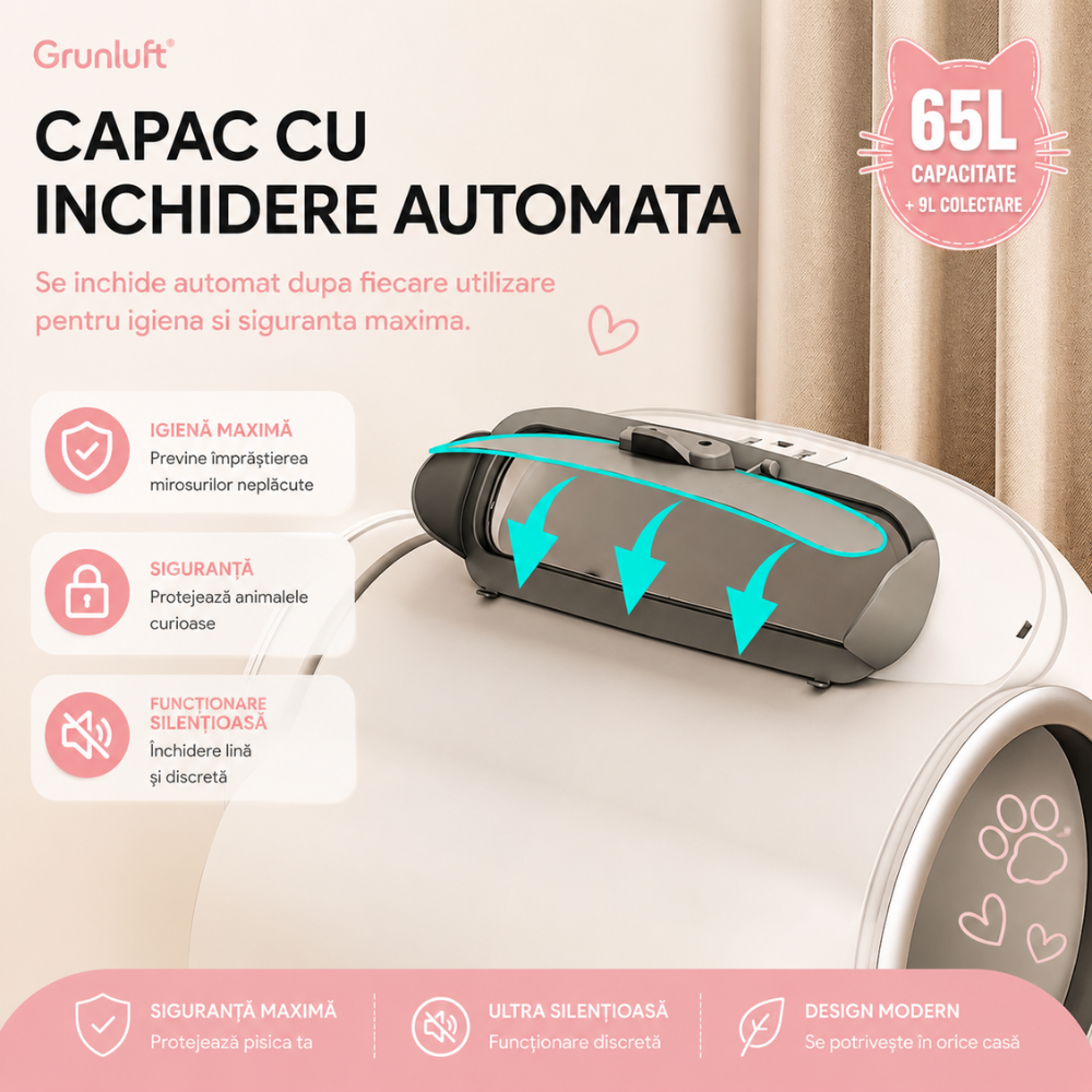 Litiera Automata Smart Pisici Grunluft PurrfectLitter