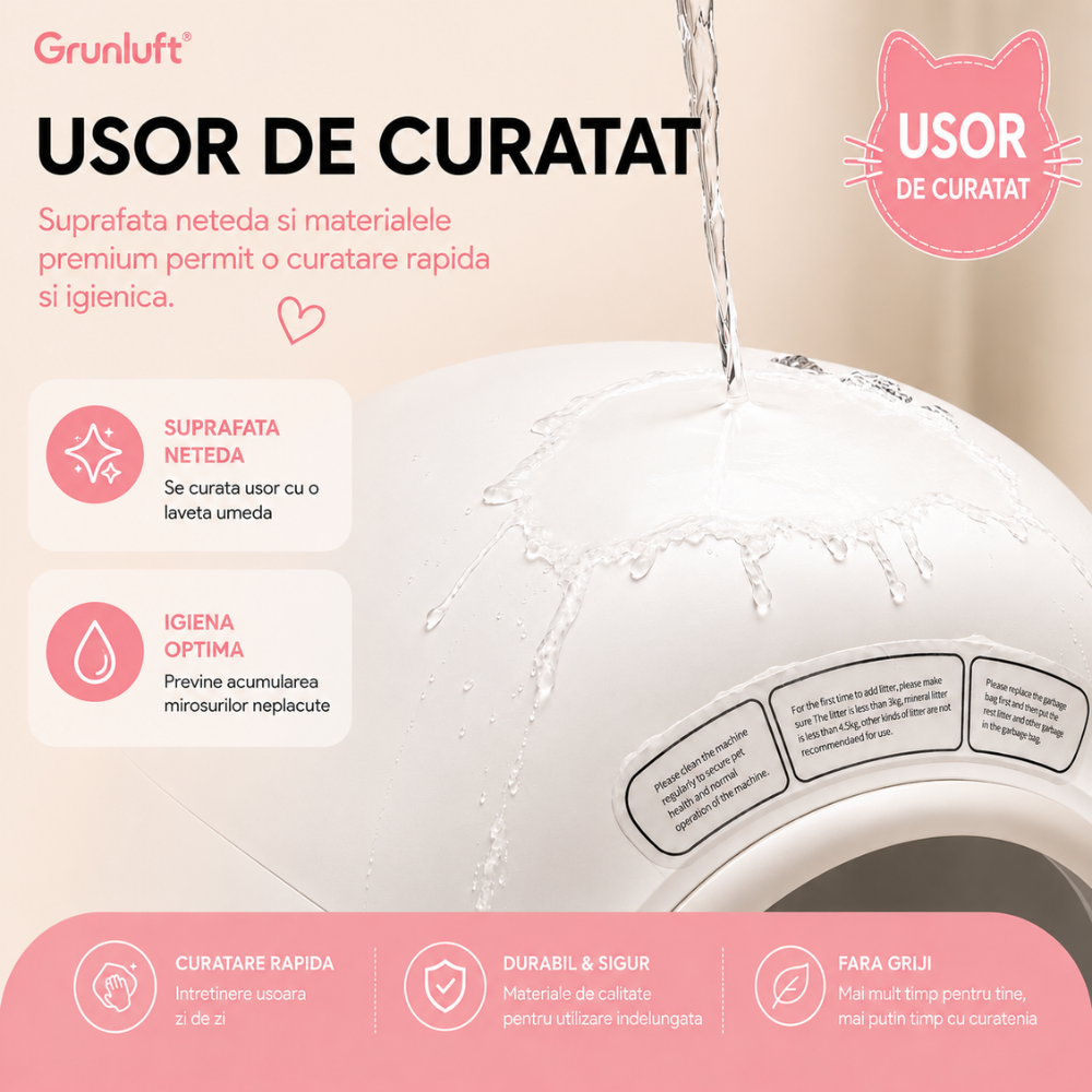 Litiera Automata Smart Pisici Grunluft PurrfectLitter