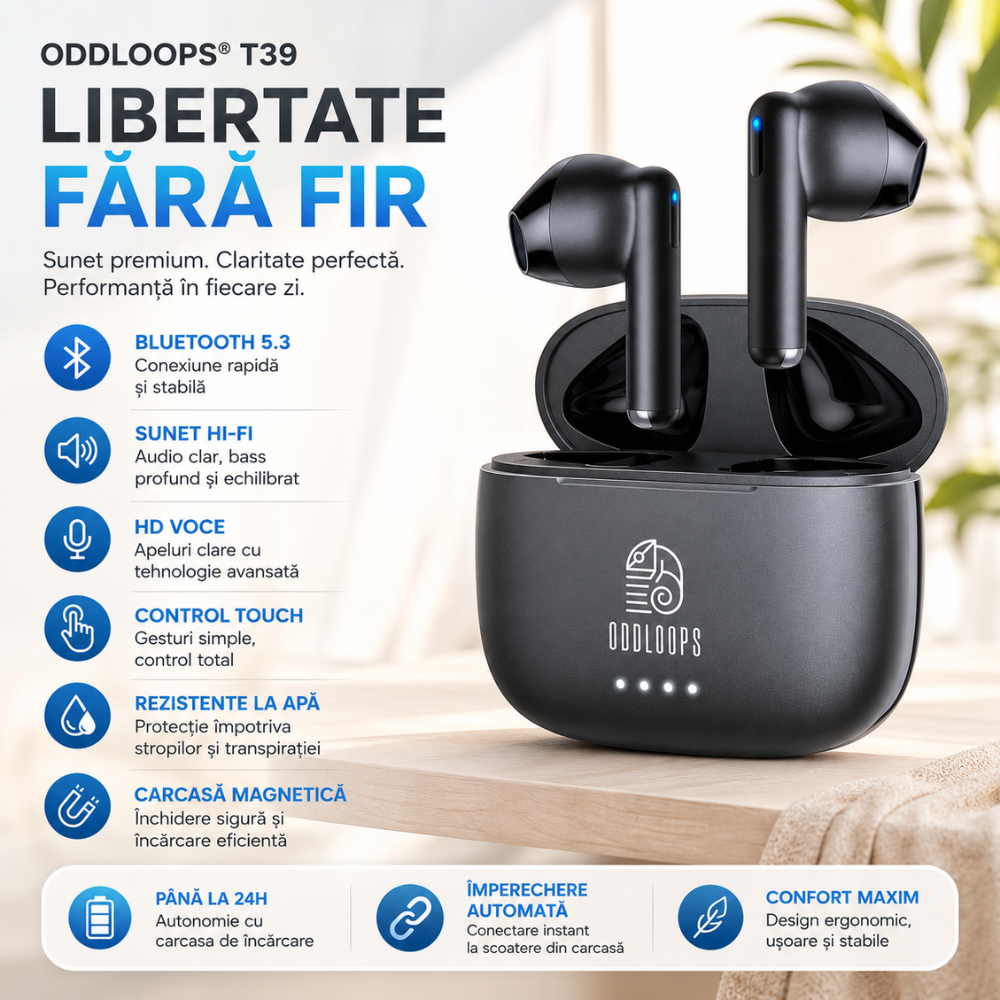 Casti wireless audio profesionale Oddloops T39