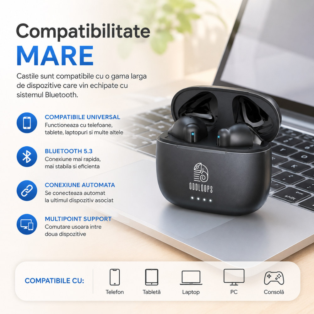 Casti wireless audio profesionale Oddloops T39