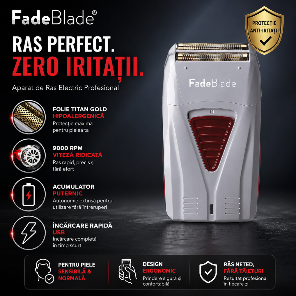 Aparat de Ras Electric FadeBlade Andia, Alb