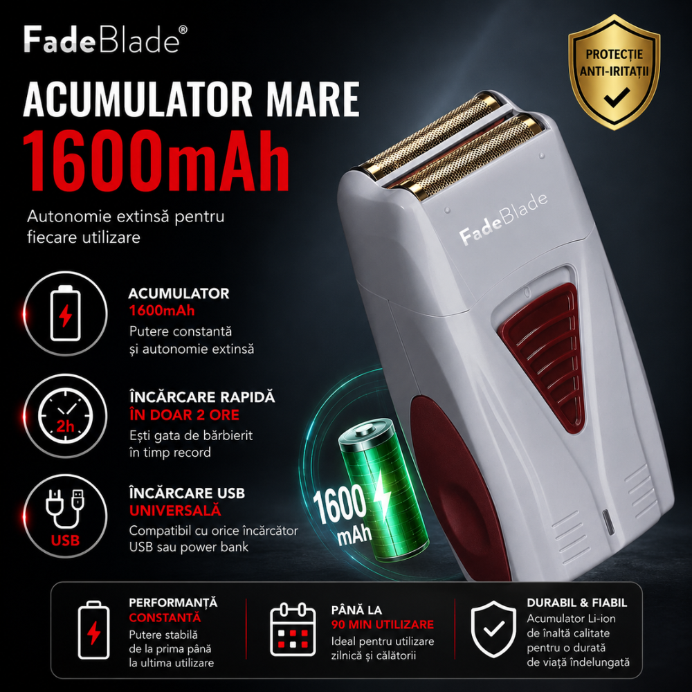 Aparat de Ras Electric FadeBlade Andia, Alb