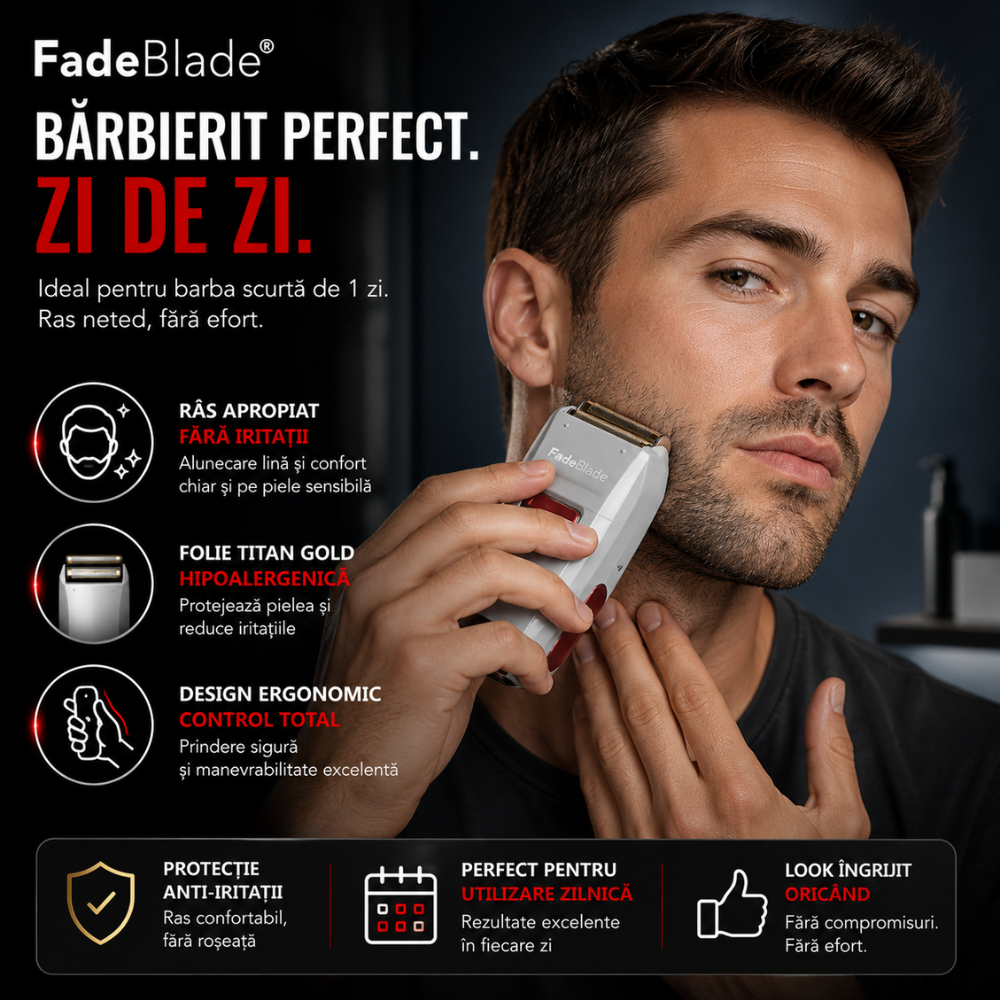 Aparat de Ras Electric FadeBlade Andia, Alb