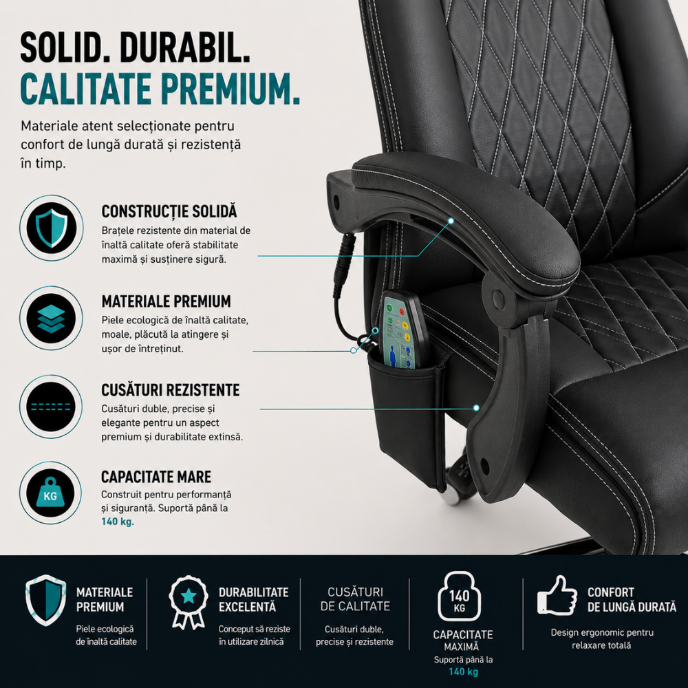 Scaun de Birou Directorial Cu Masaj KD Home OmniRelax