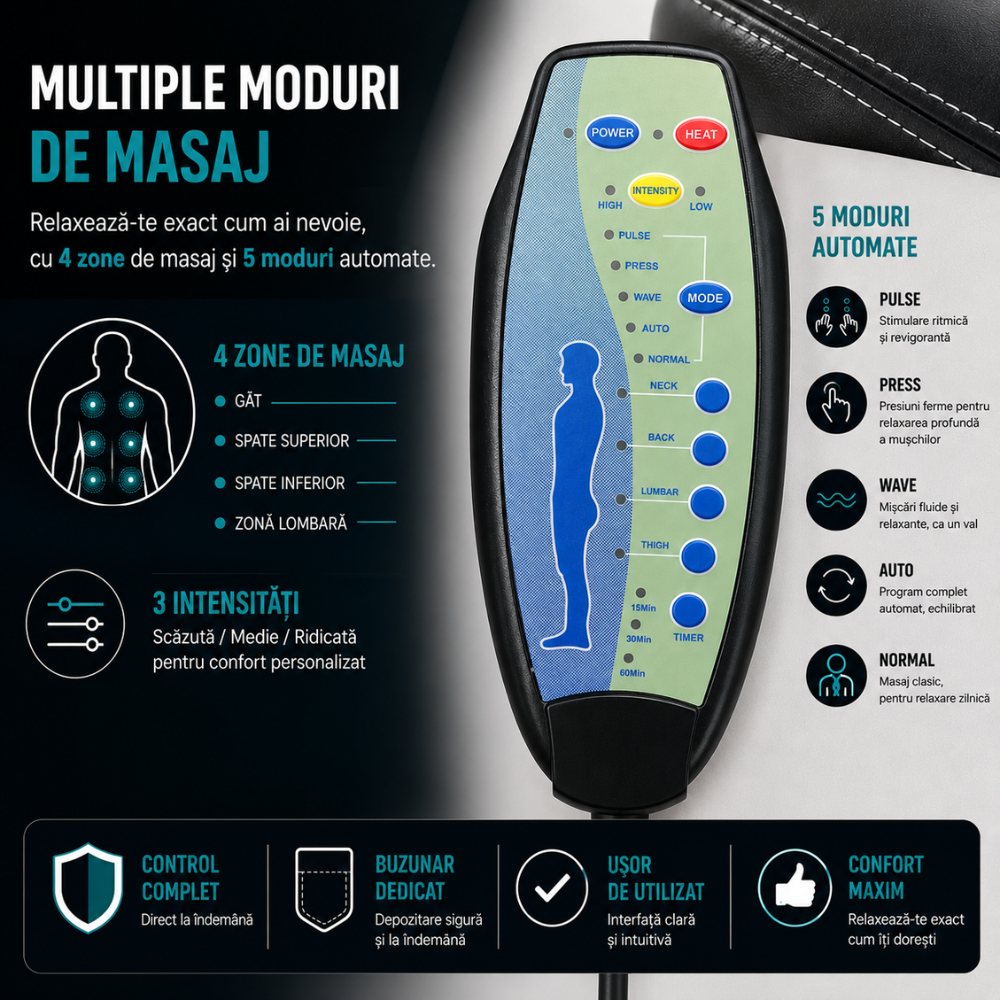 Scaun de Birou Directorial Cu Masaj KD Home OmniRelax