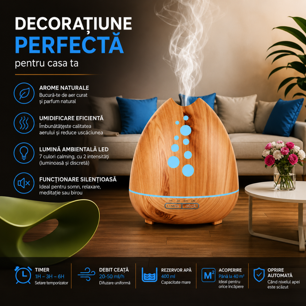 Difuzor aromaterapie KD Home SU-F01