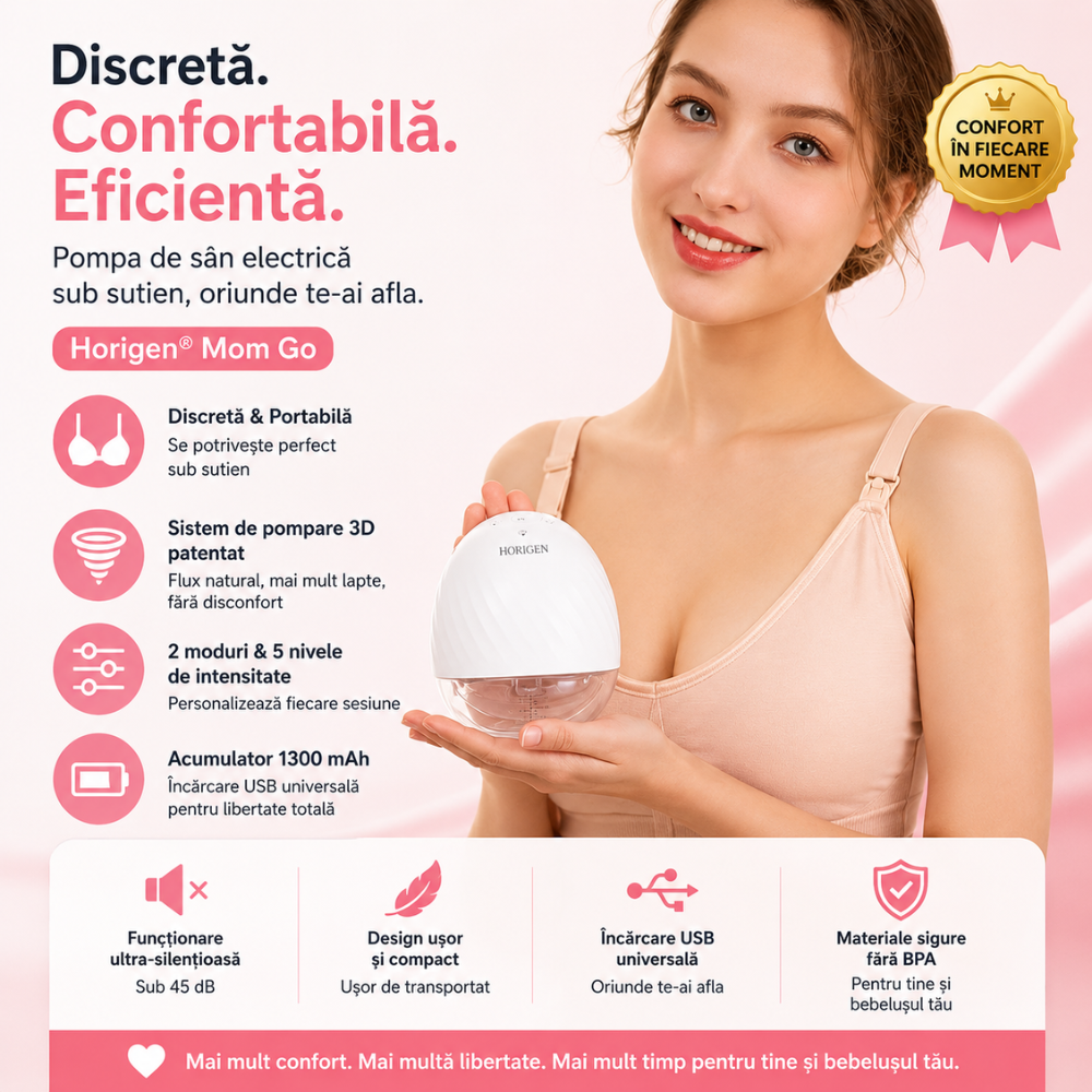 Pompa de san electrica discreta sub sutien Horigen Mom Go