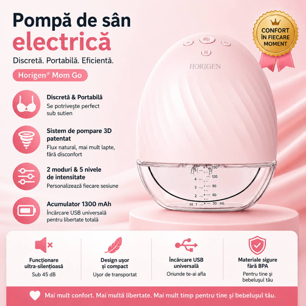 Pompa de san electrica discreta sub sutien Horigen Mom Go
