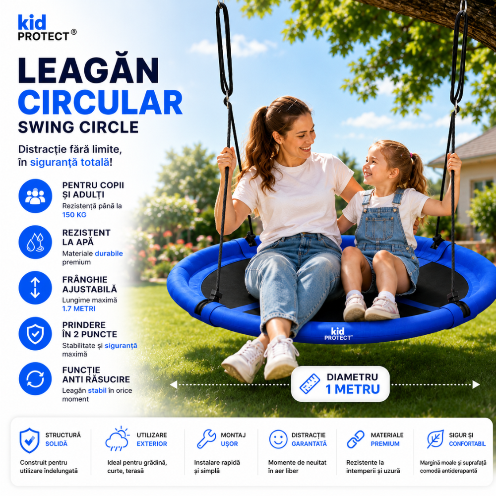 Leagan Copii si Adulti Circular de Exterior KidProtect Swing Circle