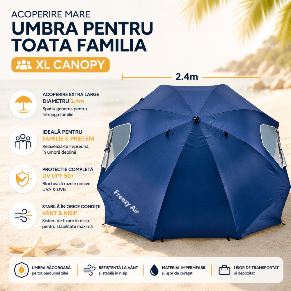 Umbrela de Plaja Freezy Air SunShield