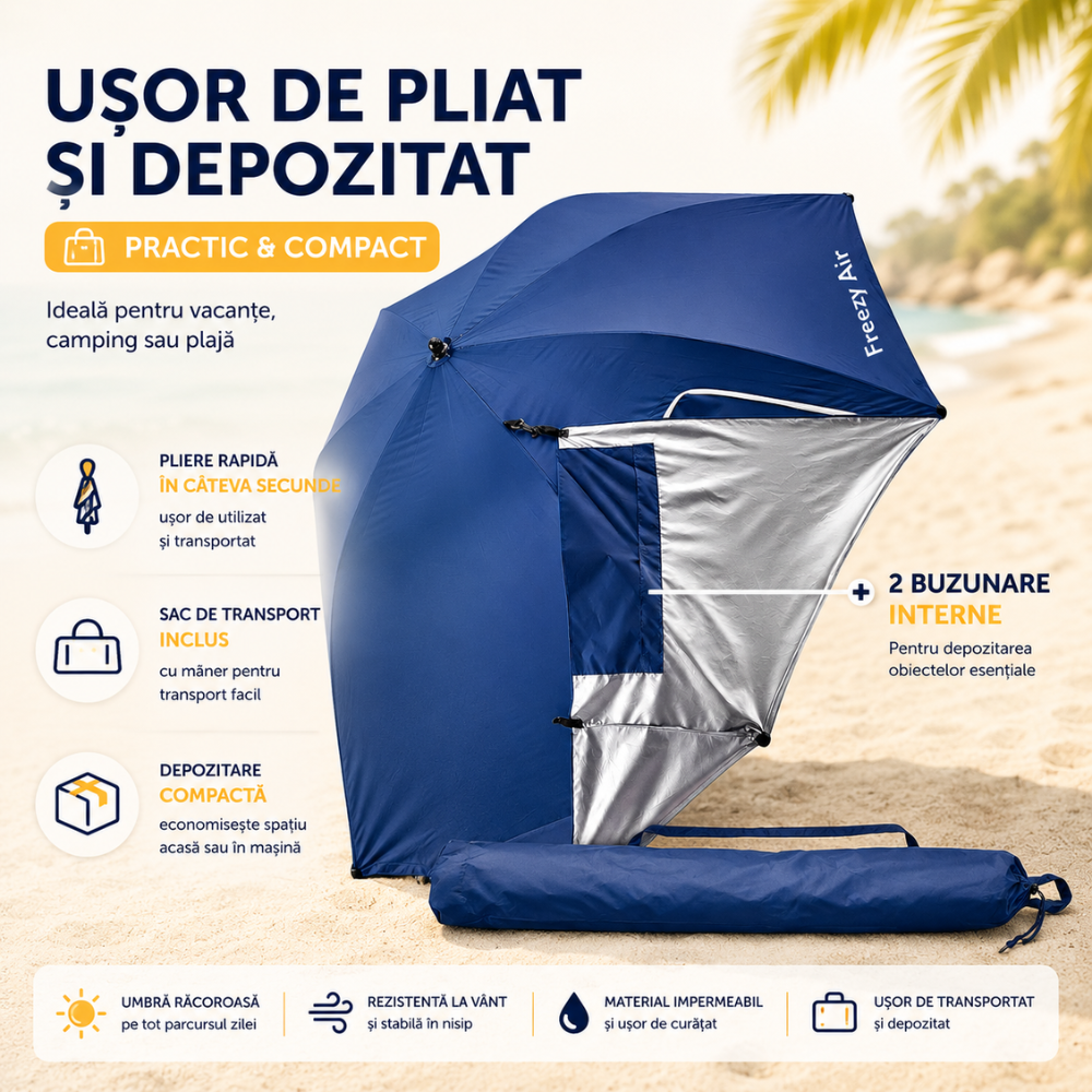 Umbrela de Plaja Freezy Air SunShield