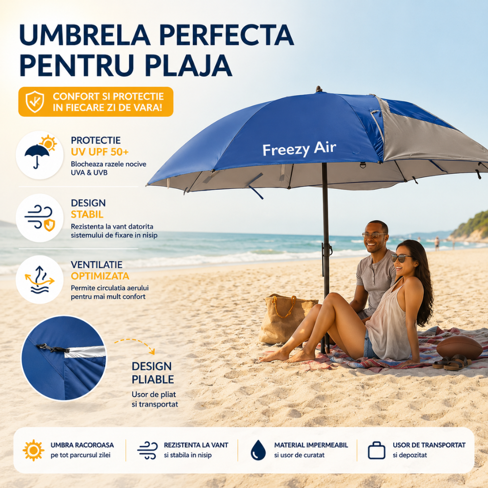 Umbrela de Plaja Freezy Air SunShield