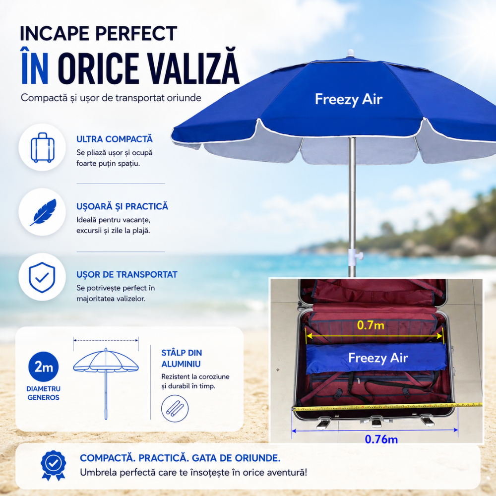 Umbrela de Plaja Freezy Air AquaShade