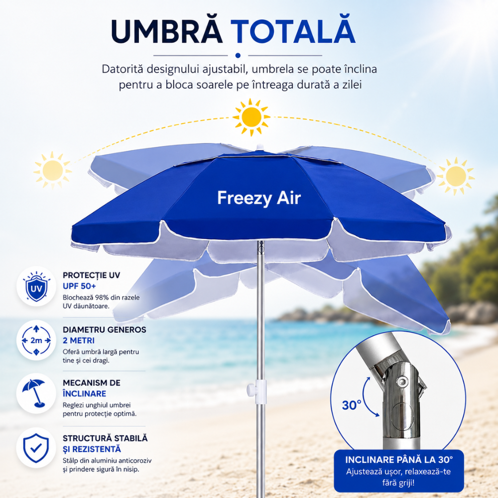 Umbrela de Plaja Freezy Air AquaShade