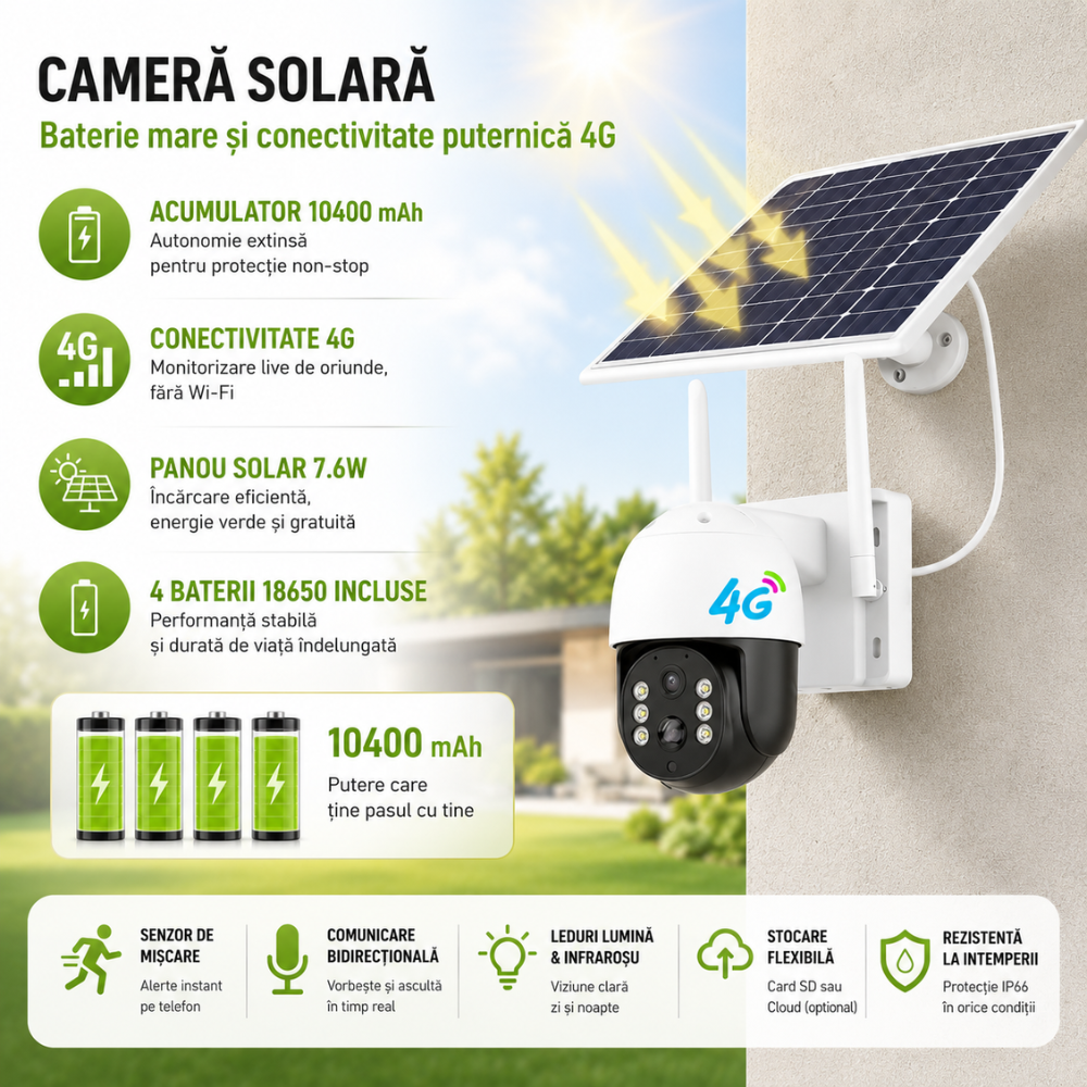 Camera de Supraveghere Solara 4G Loosafe 4GProtect TQ5 Max