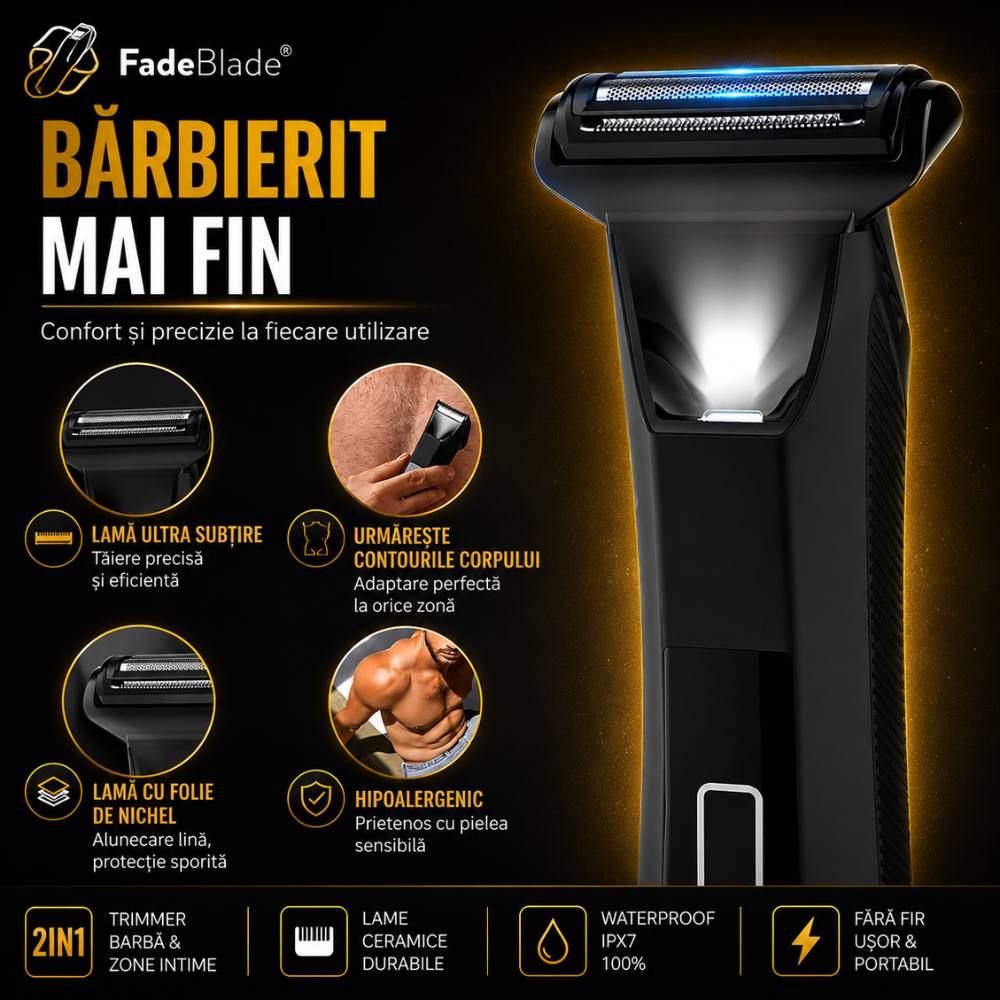 Masina de Tuns 2 in 1 FadeBlade CrownTrim