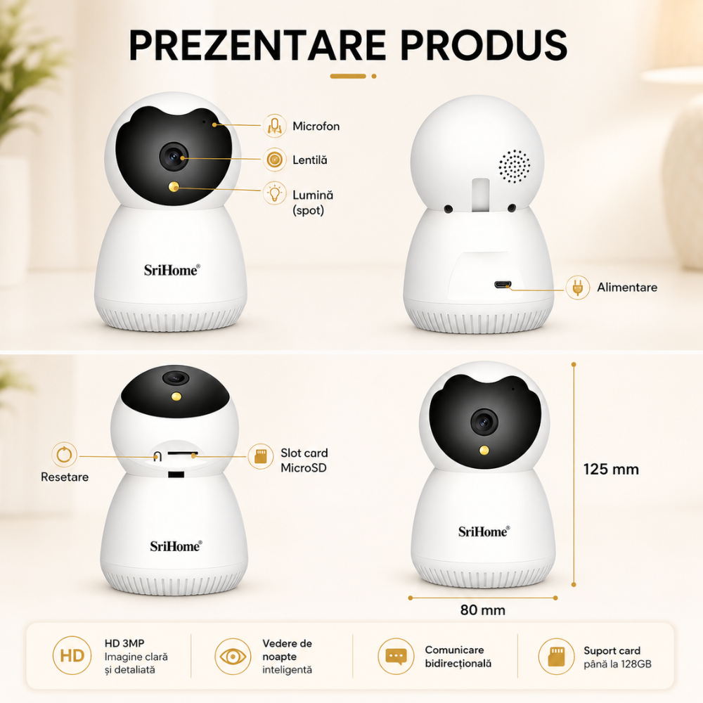 Baby Monitor WIFI SriHome Mini Eye