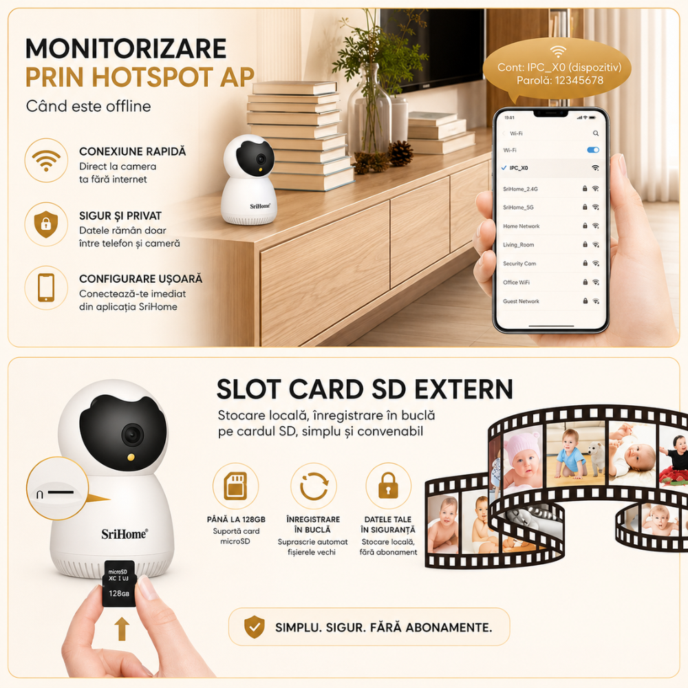 Baby Monitor WIFI SriHome Mini Eye