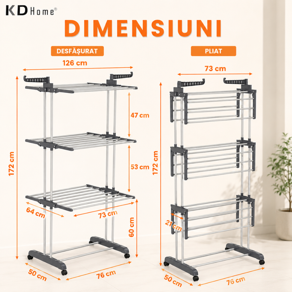 Uscator De Rufe Vertical KD Home DryTower