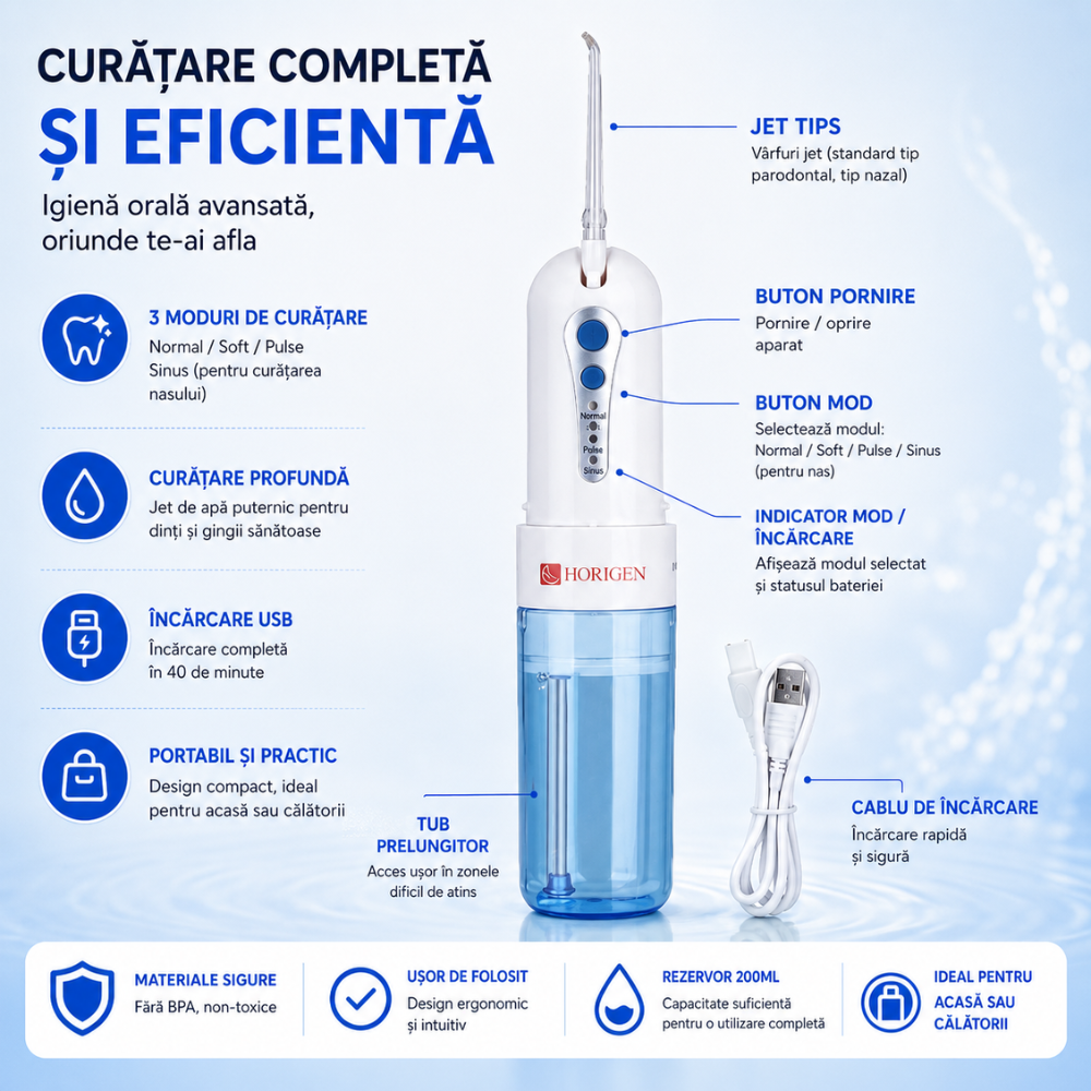Irigator bucal si oral profesional Horigen V2