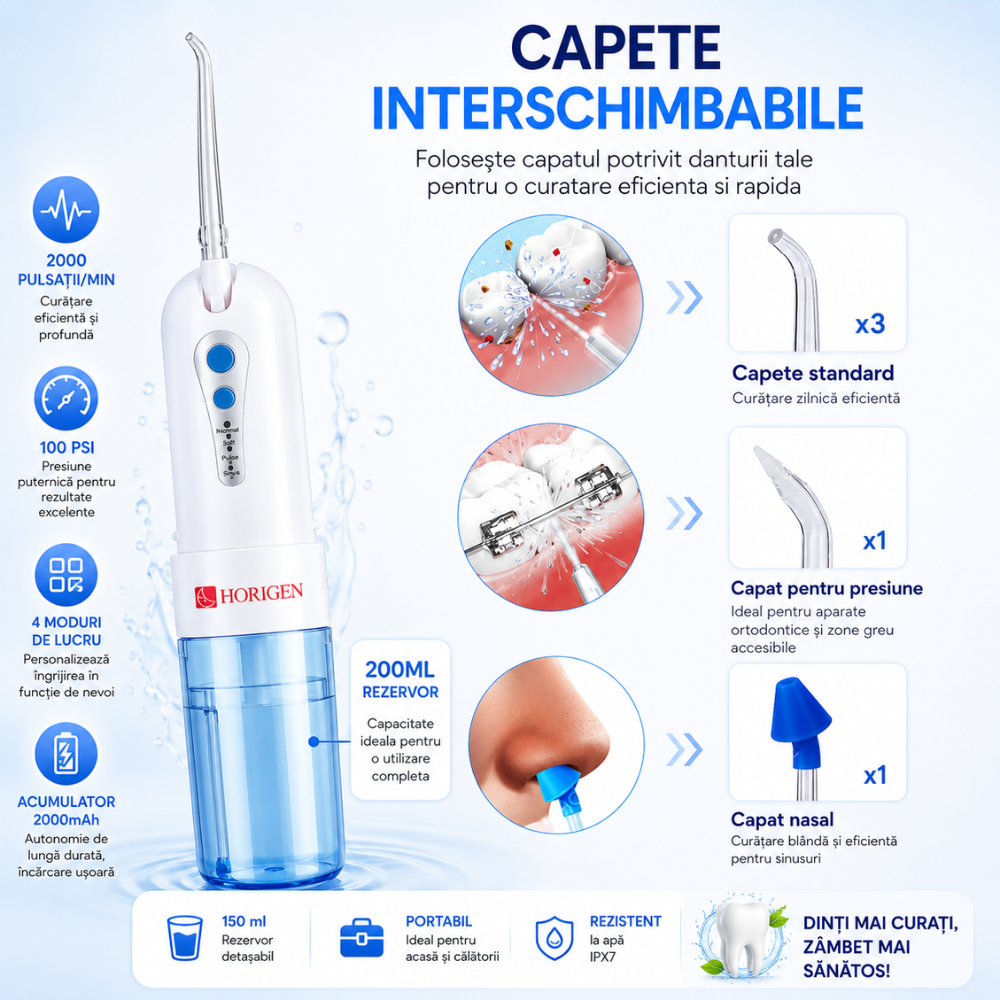 Irigator bucal si oral profesional Horigen V2