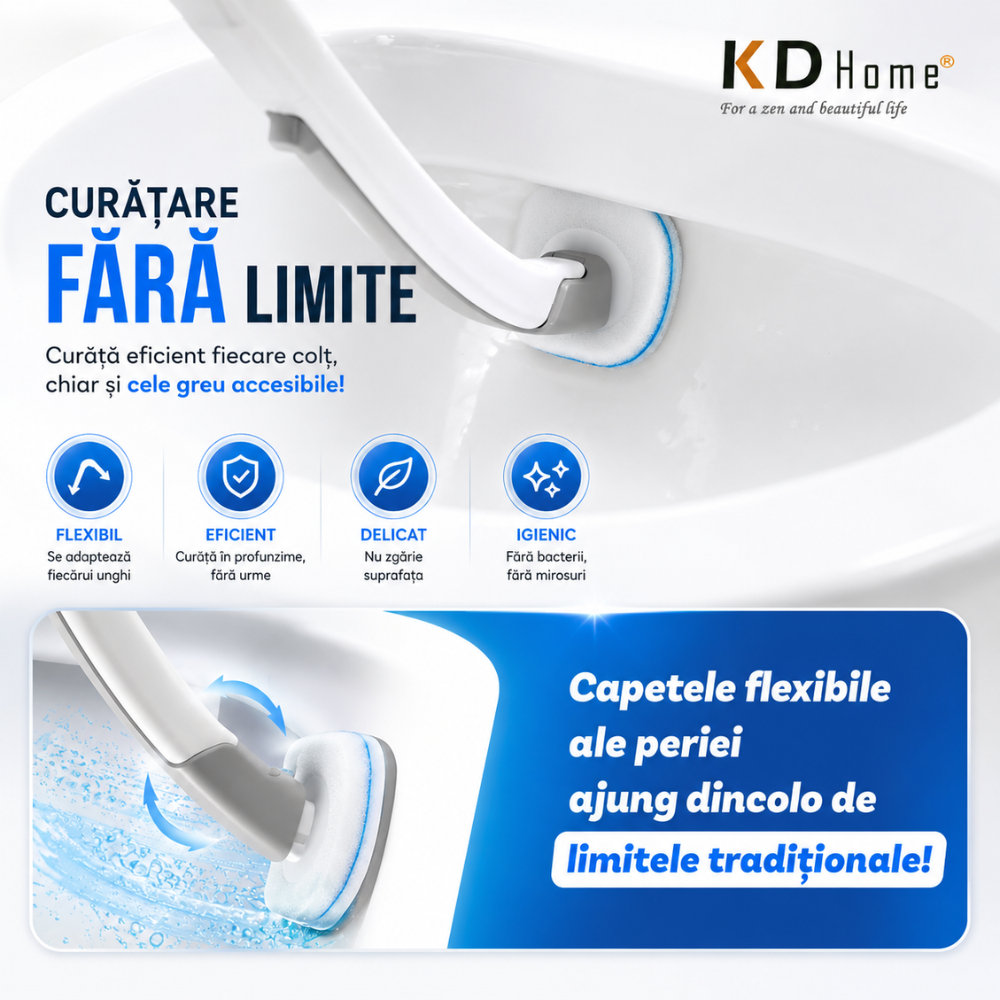 Perie Curatare WC Pentru Toaleta KD Home SnapBrush