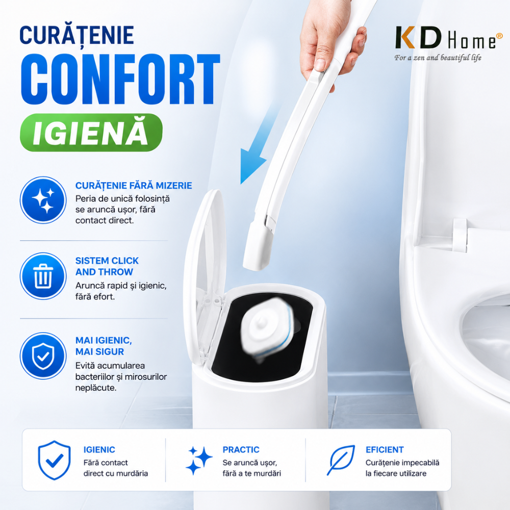 Perie Curatare WC Pentru Toaleta KD Home SnapBrush