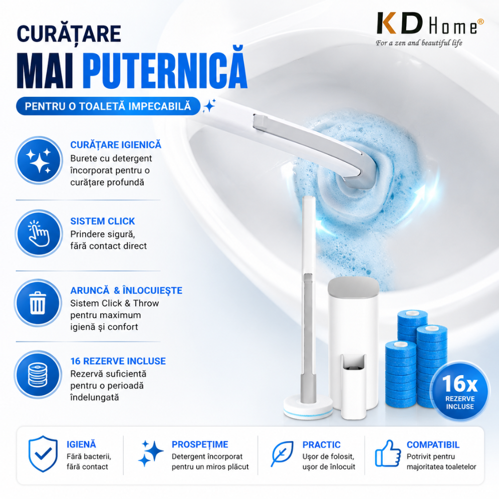 Perie Curatare WC Pentru Toaleta KD Home SnapBrush