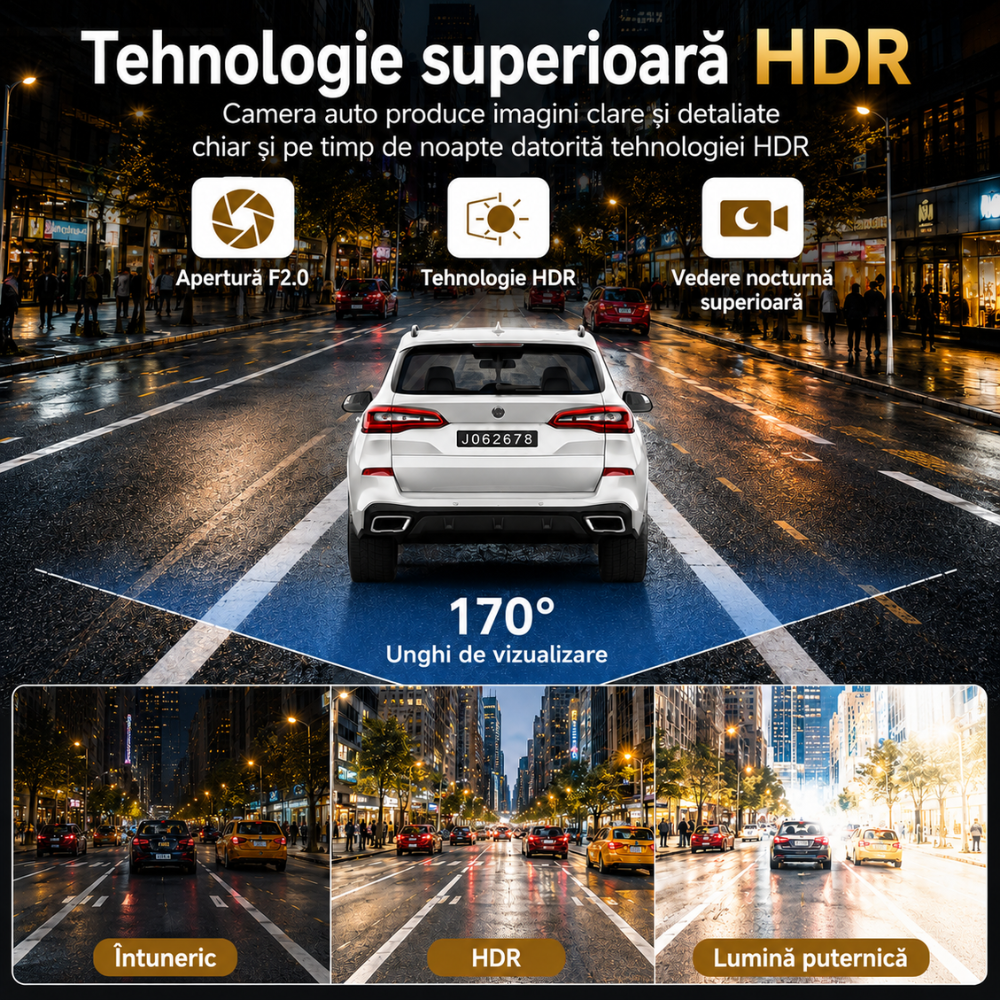 Camera Auto Tripla DVR Loosafe Road Team Pro