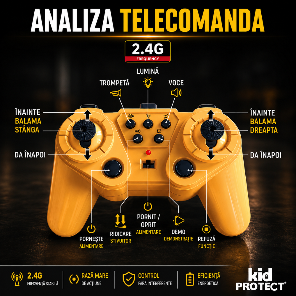 Motostivuitor Super Realista Cu Telecomanda Pentru Copii KidProtect LiftMaster RC Pro