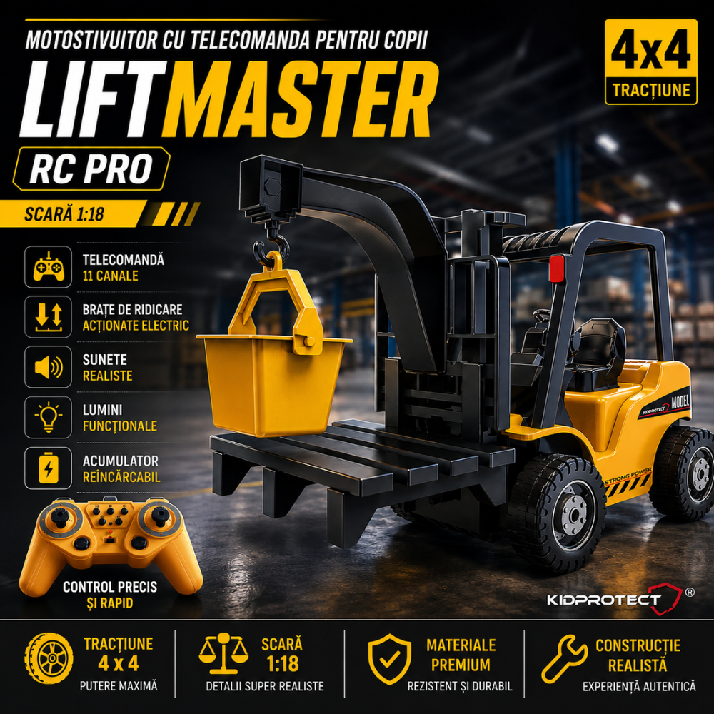 Motostivuitor Super Realista Cu Telecomanda Pentru Copii KidProtect LiftMaster RC Pro