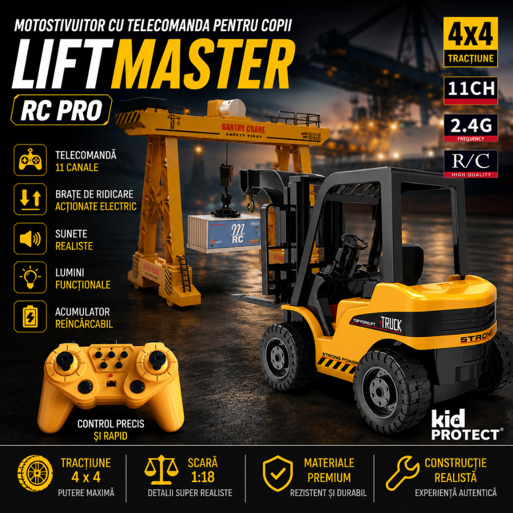 Motostivuitor Super Realista Cu Telecomanda Pentru Copii KidProtect LiftMaster RC Pro
