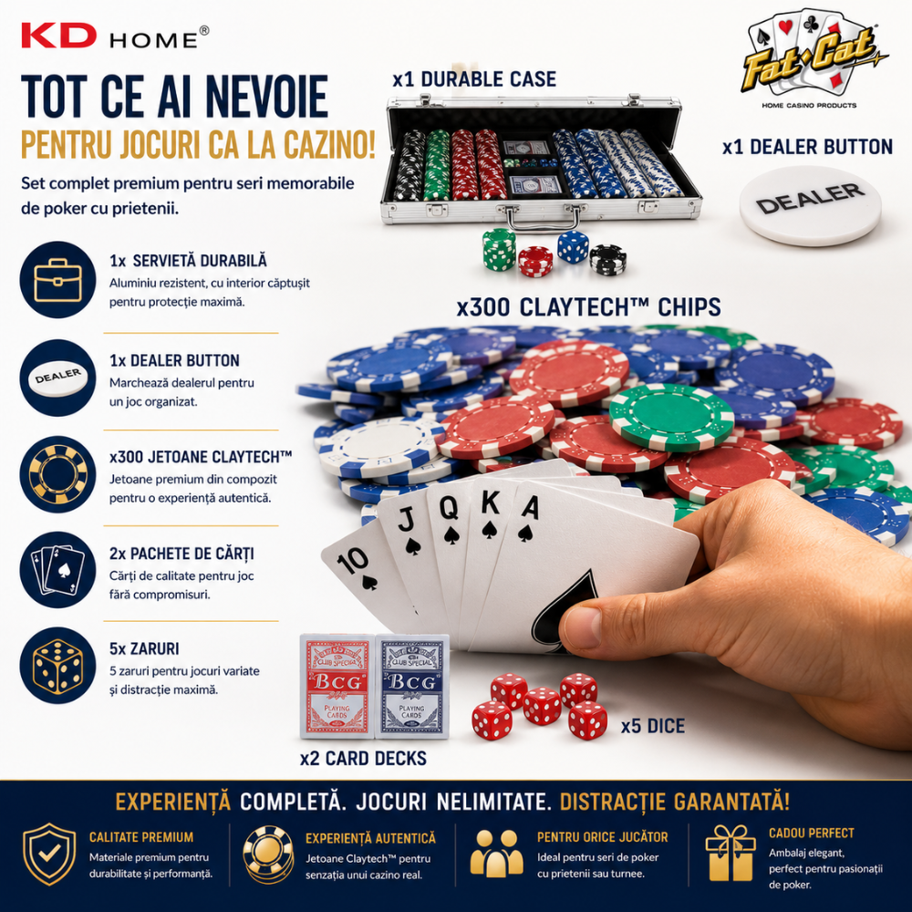 Set Poker Premium KD Home High Roller 300