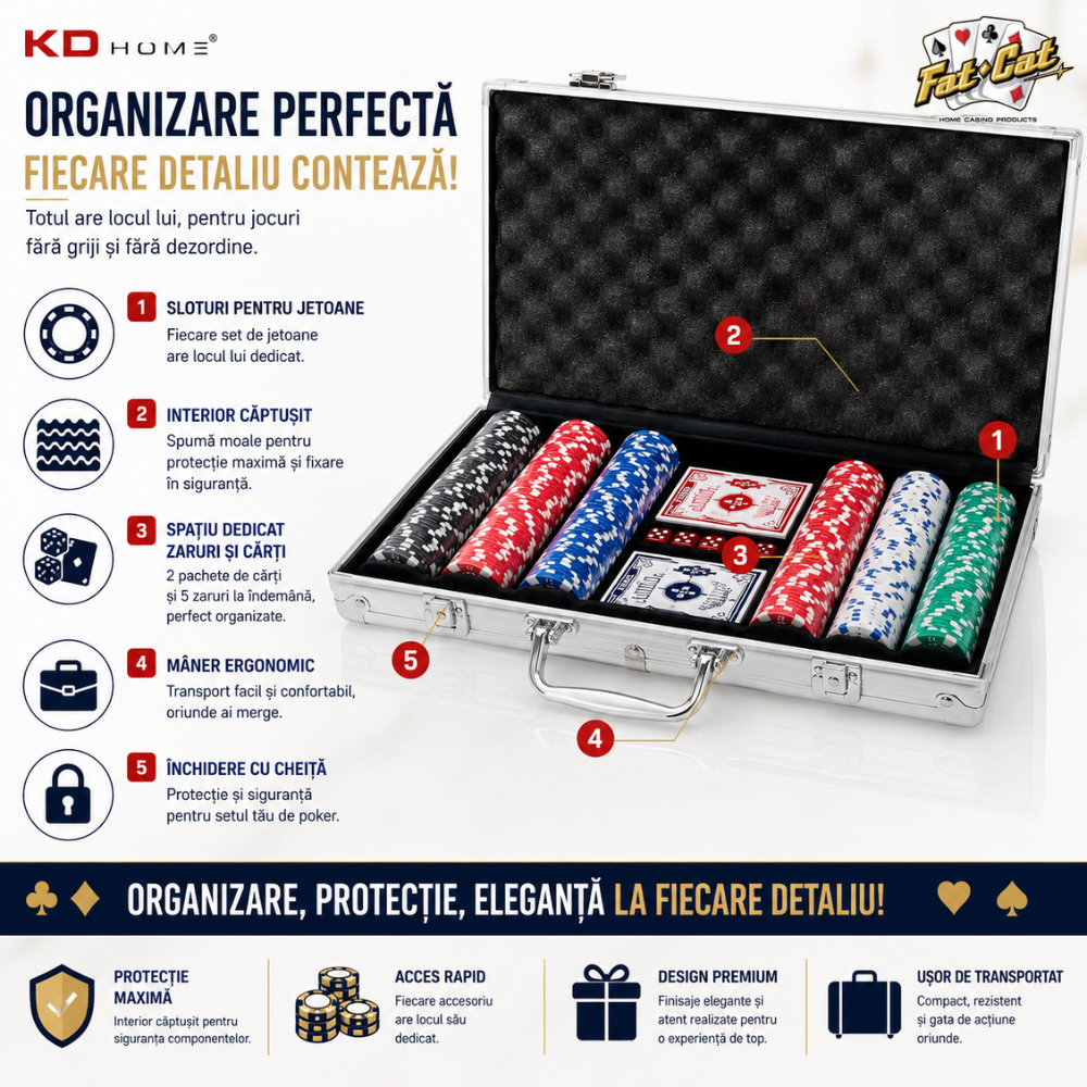Set Poker Premium KD Home High Roller 300