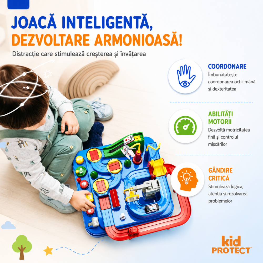Set Jucarie Interactiva Circuit de Curse KidProtect Rescue City