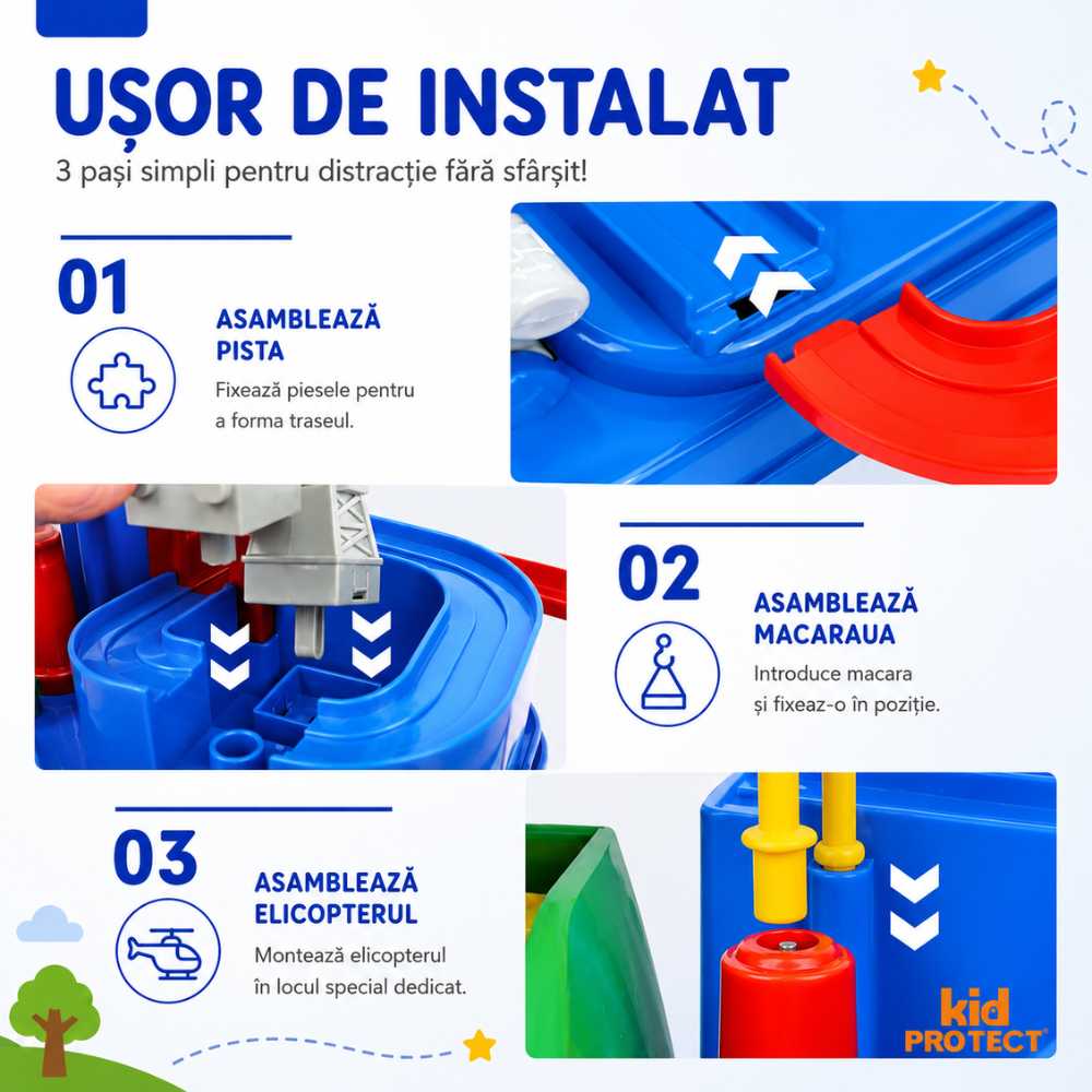 Set Jucarie Interactiva Circuit de Curse KidProtect Rescue City