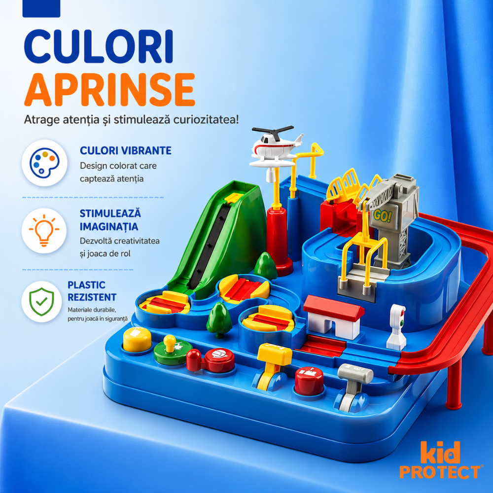 Set Jucarie Interactiva Circuit de Curse KidProtect Rescue City