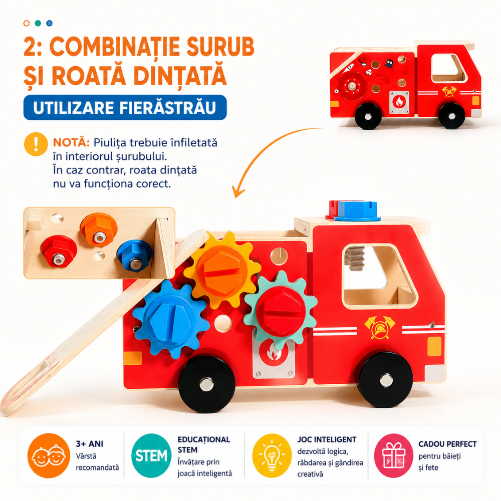 Trusa de Scule Din Lemn Copii Kidprotect Wood Master