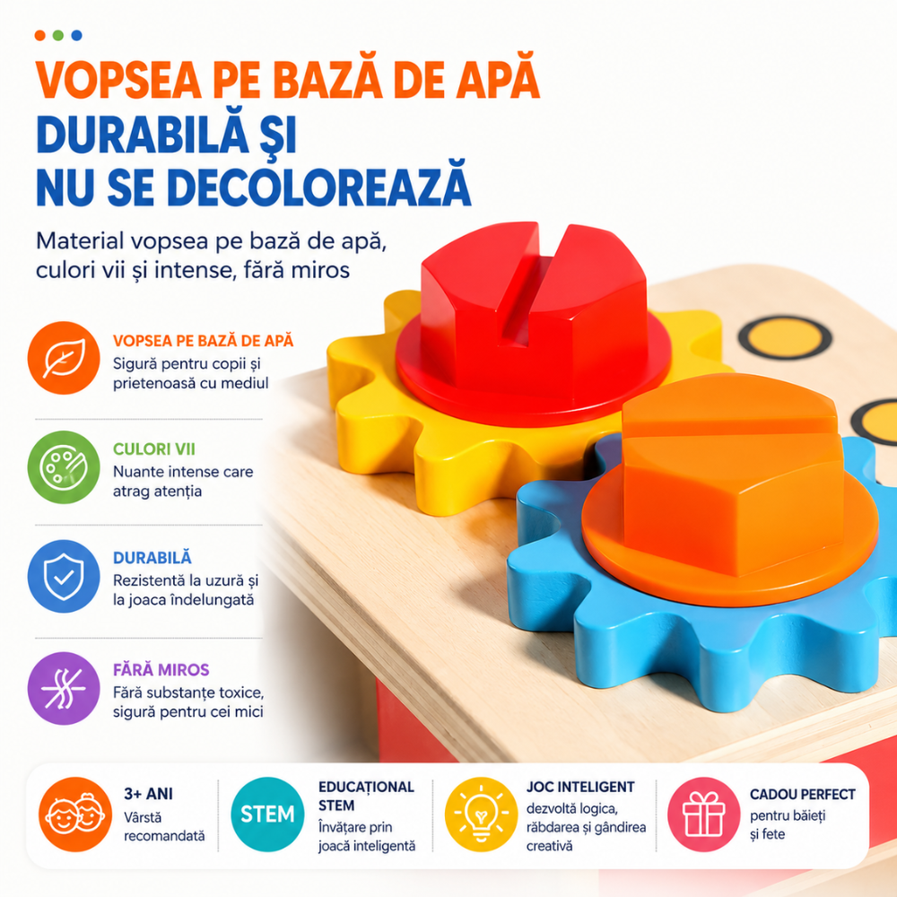 Trusa de Scule Din Lemn Copii Kidprotect Wood Master