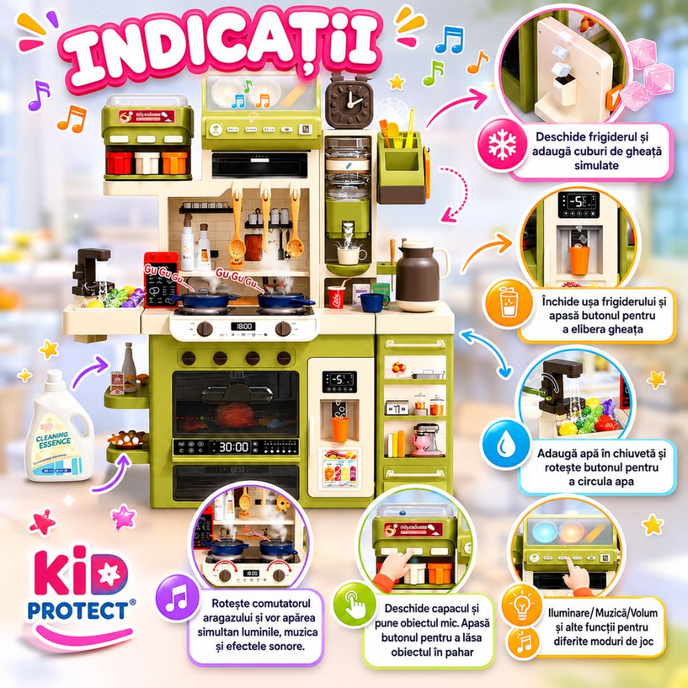 Bucatarie Multifunctionala Extra Large Copii KidProtect Master Chef XXXL