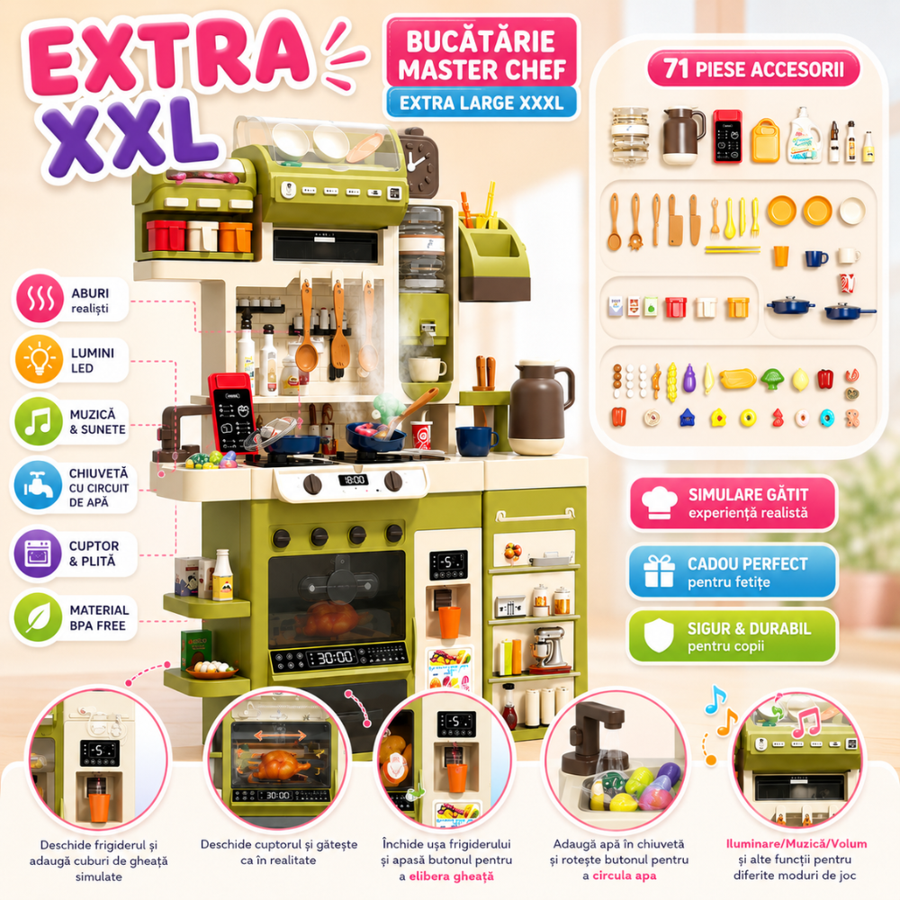 Bucatarie Multifunctionala Extra Large Copii KidProtect Master Chef XXXL