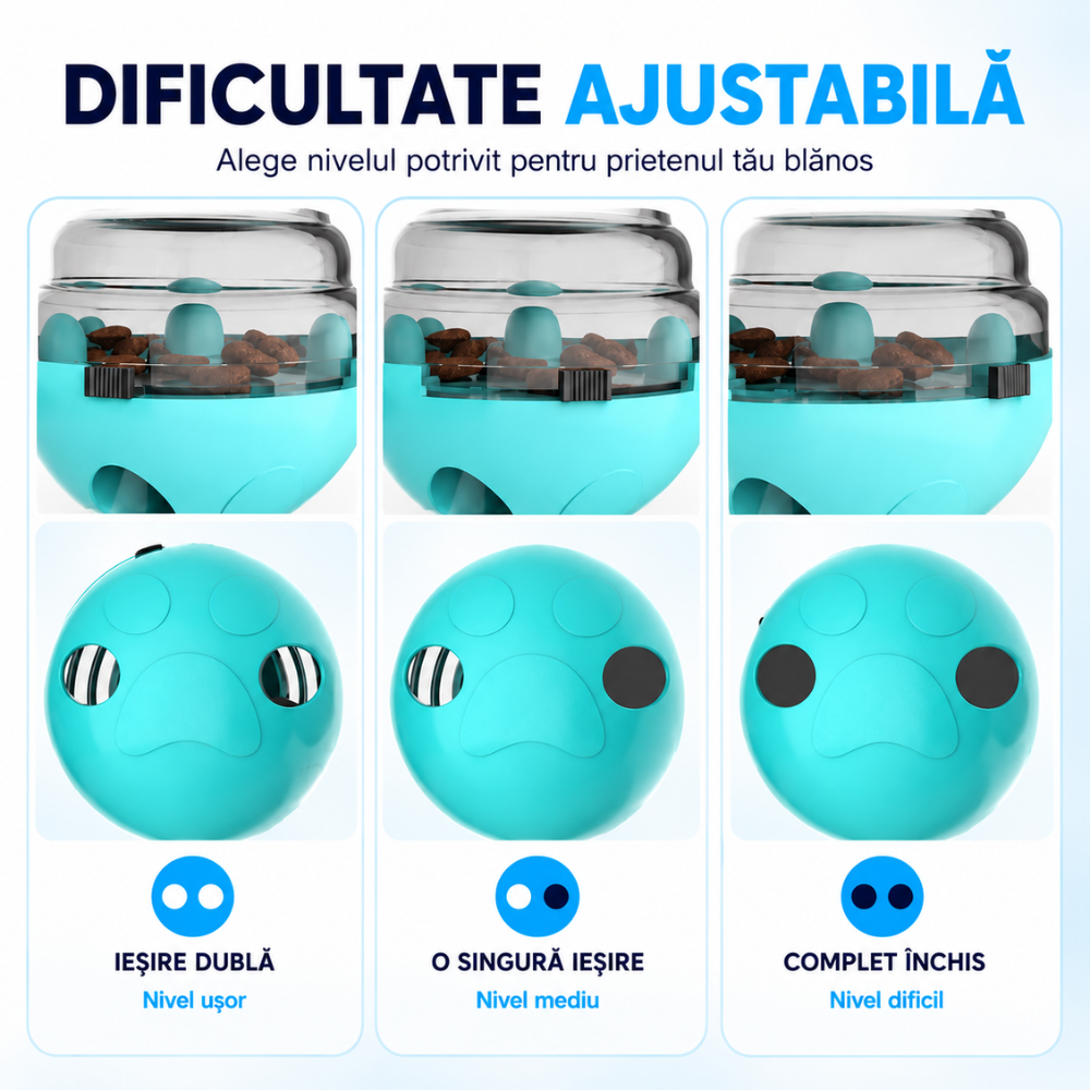 Jucarie dozator hranire lenta caini si pisici Grunluft HappyPET DT-SA-01